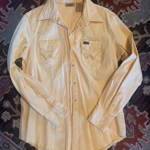 Light yellow button up blouse